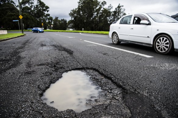 Hundreds of fresh potholes have appeared on Sydney’s road network in the past few weeks.