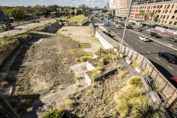 The Ryde Central site pictured last month.
