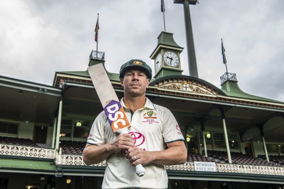 David Warner at the SCG ahead of his final Test match.