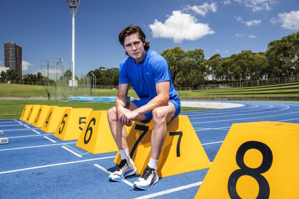 Rohan Browning at Olympic Park Athletic Centre.