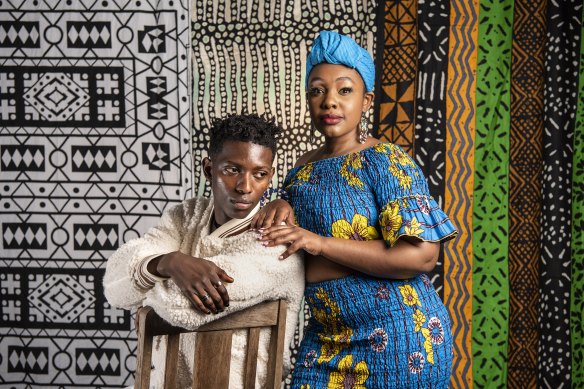 “We have to address the subtle racism in Australia”: singer Tarisai Vush (right) with rapper Samuel Barrie who are both in Out of Africa.