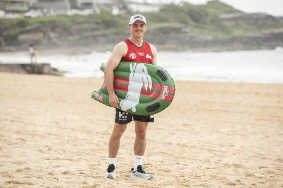 Riding the wave: Rabbitohs recruit Lewis Dodd.