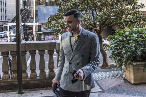 Guy Sebastian outside court last week.