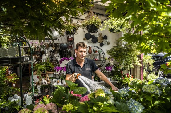 Annandale Garden Centre owner John Tindall lost customers due to the Optus outage.