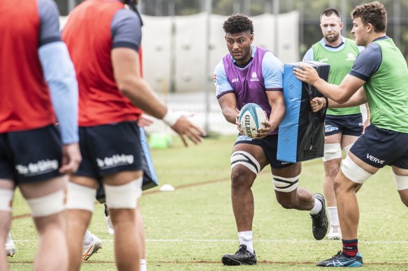 Miles Amatosero is getting used to a faster and more flowing style of rugby compared to France’s Top 14.