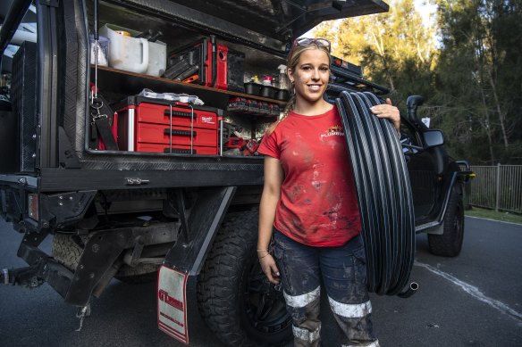 18-year-old apprentice Yana Marks said she’s fortunate to have a good boss and proper training. 