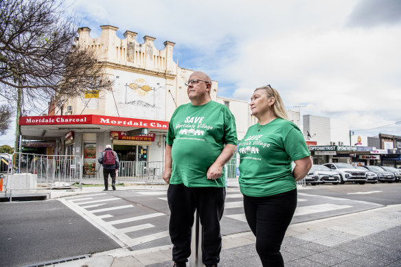 David Martin and Deborah Mackie are campaigning for height restrictions in Mortdale.