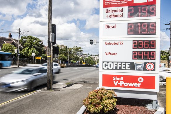 High petrol prices in 2022 have added to cost of living worries.