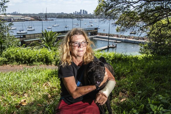 Margaret Gallagher, 71, said she picks up “meticulously” after her five-year-old shar pei dog, Shadow.