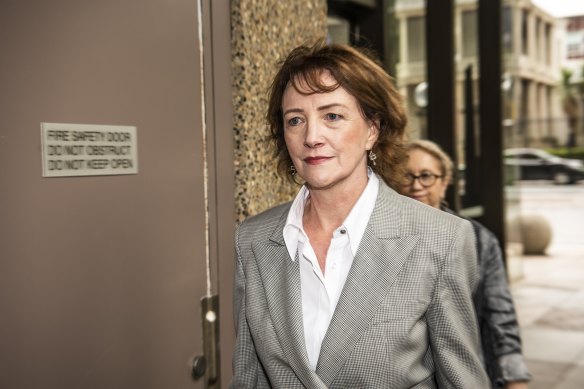 Fiona Brown outside the Federal Court in Sydney last year.