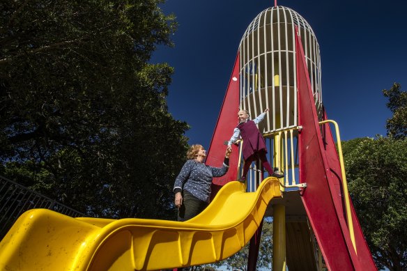 The rocket in the children’s playground at Enmore Park.