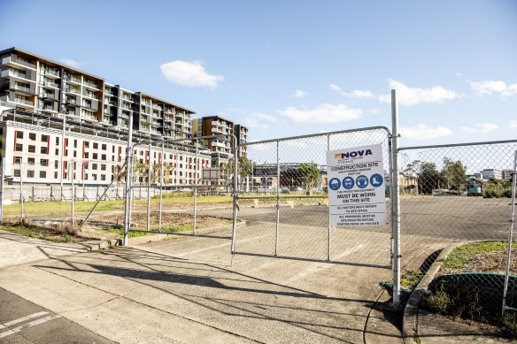 The site is next to the Top Ryde shopping centre and a residential complex.