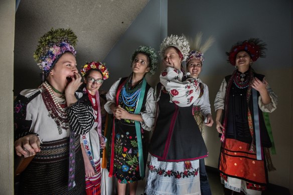 Students from St Andrews Ukrainian School in Lidcombe celebrate Ukrainian Independence Day with a traditional concert.