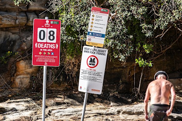 A sign at Little Bay paints a grim picture.