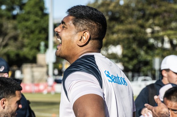 Wallabies player Will Skelton at training at Manly Oval,