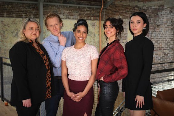 The staff of the fictional Eve Life website in season 2 of <i>Strife</i>.