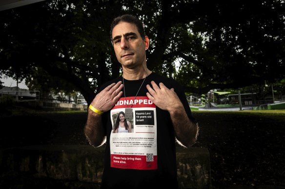 Zack Shachar’s
cousin Naama Levy, a 20-year-old IDF soldier, was abducted on October 7, 2023.