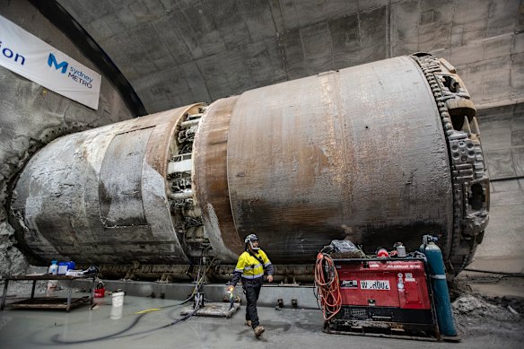 The massive boring machine used for the Metro West project.