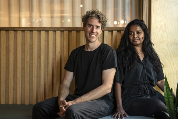 Paulwyn Devasundaram (right) and Allard Van Helbergen, co-founders of Medoo, a coaching software company.