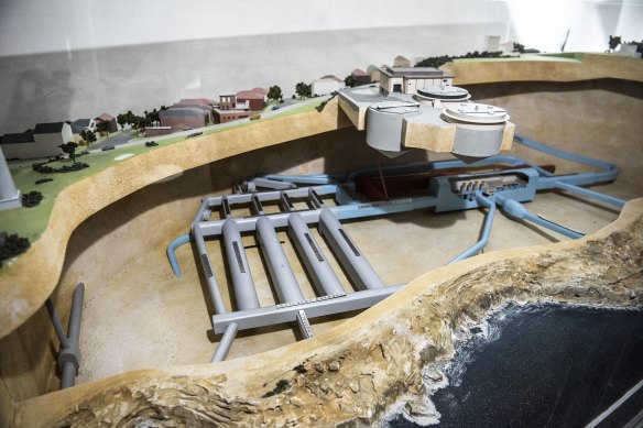 A model of Bondi Waste Water Treatment Centre, which opened in 1962.