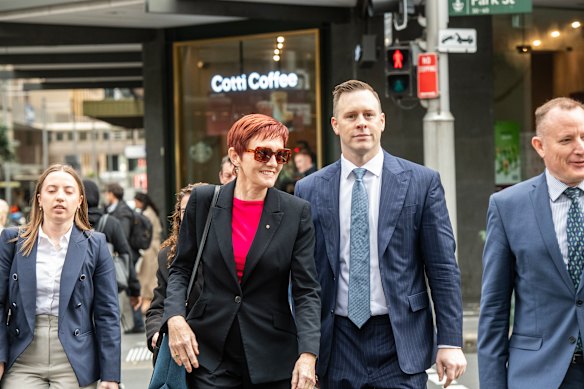 Gail Connolly arriving at the ICAC on Monday.
