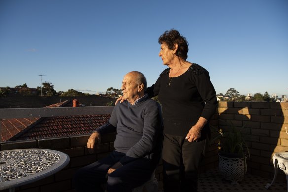 The couple have lived in the Earlwood apartment for 50 years. 