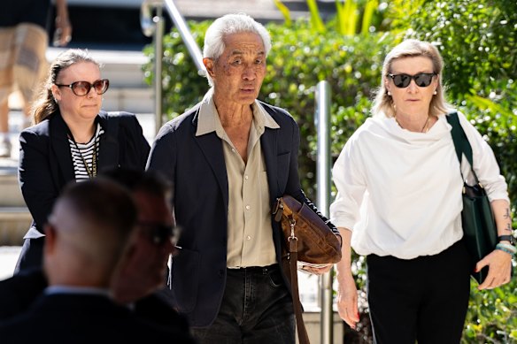 Ivan (centre) and Elizabeth Young (right), parents of victim Jade Young.