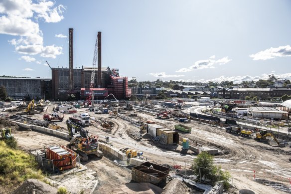 Major construction is under way at White Bay in Sydney’s inner west.