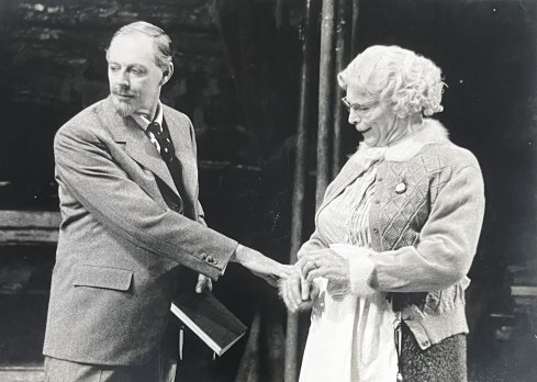 Ralph Cotterill (right) as Mrs Sibley in Night on Bald Mountain.