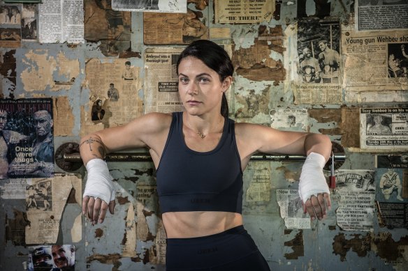 Kadee Hollis, a former actor/model now competing as an amateur boxer.