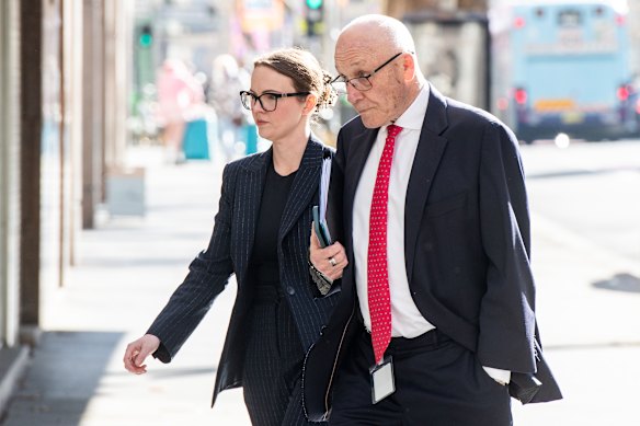 Damien Tudehope arriving at NSW ICAC for Operation Rosny hearings in August.