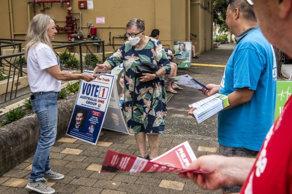 Pre-polling at Leichhardt Town Hall ahead of last year’s state election.