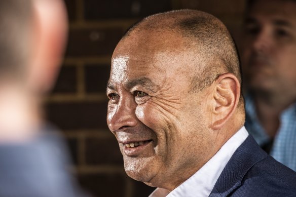 Eddie Jones fronts the media in Sydney for the first time since the World Cup.