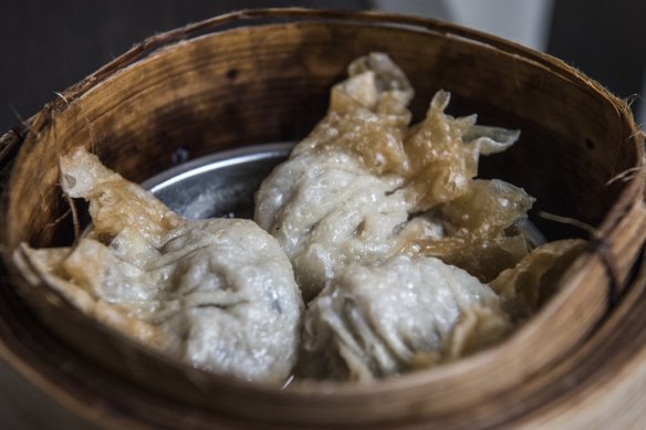 Dumplings at Bodhi Restaurant in Sydney.