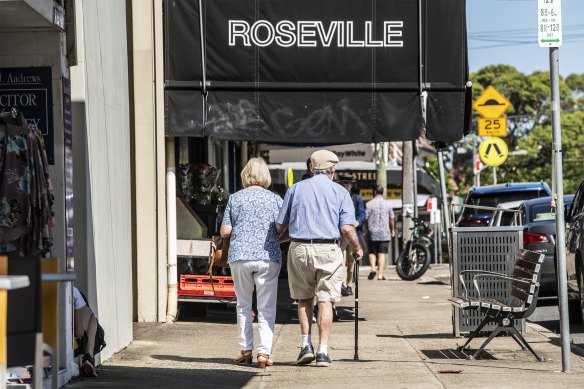Roseville, one stop north of Chatswood, has been earmarked for more development within 400 metres of the train station.