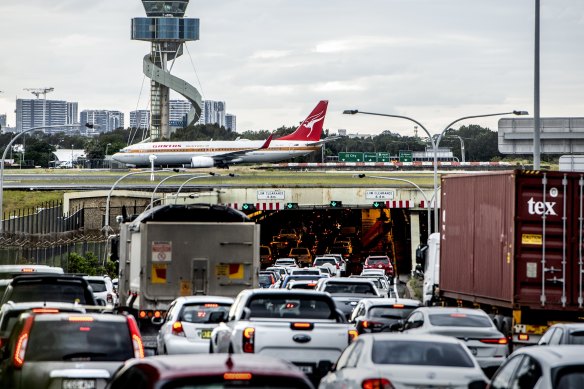 Several flights have been cancelled or delayed as heavy winds restrict Sydney Airport to a single runway.
