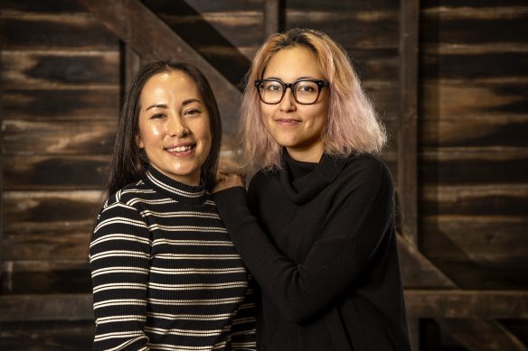 Anchuli Felicia King (right) and The Poison of Polygamy director, Courtney Stewart.
