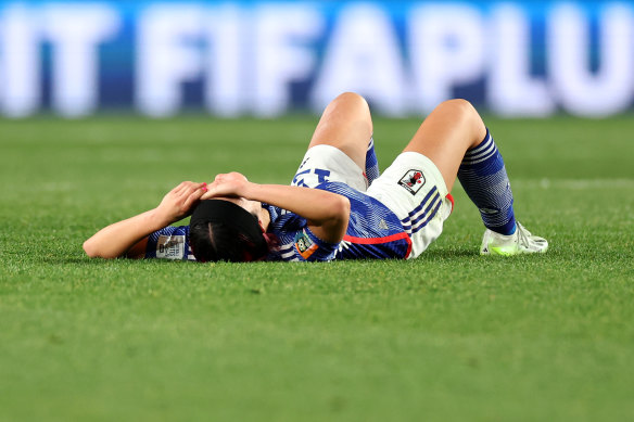 Jun Endo of Japan at full time.