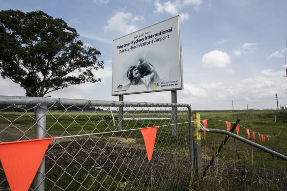 Land values around Sydney’s new airport soared dramatically even before the land was rezoned.