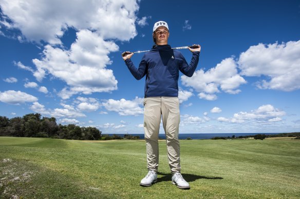 Harrison Crowe back at his home course, St Michael’s at Little Bay. 