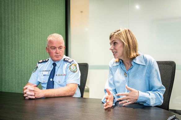 Police Commissioner Mal Lanyon, and Culture Review head Kristen Hilton