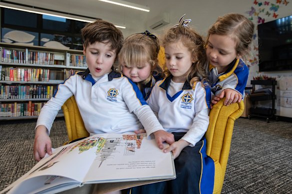 Pre-school students at St Luke’s are taught some foundational literacy and numeracy skills as part of the program.