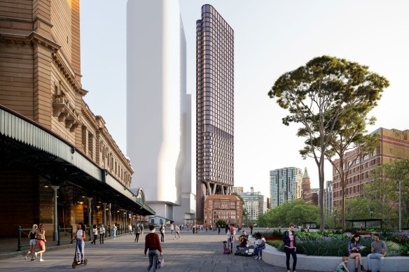 The National Trust has criticised the heritage impacts of major projects such as a tower planned at Central Station.