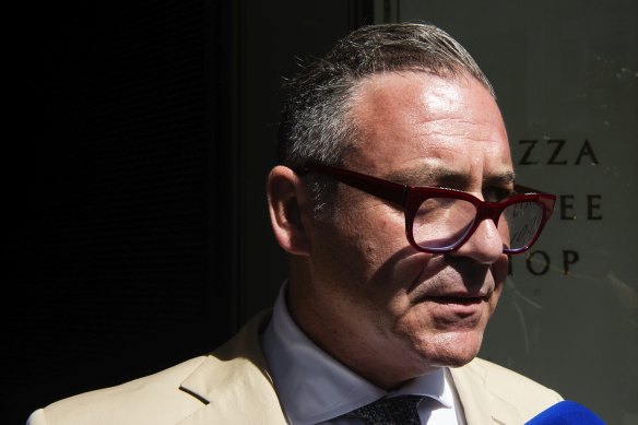 Andrew O’Keefe leaves Downing Centre Court in September.
