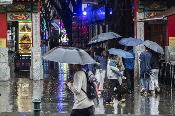 Wet weather and strong winds have been forecast for Sydney on Sunday.