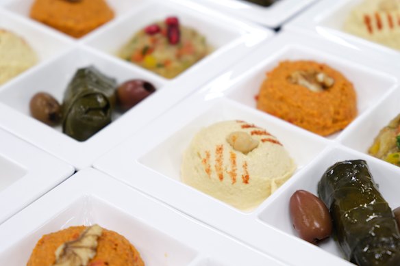 Mezze-style entrees.