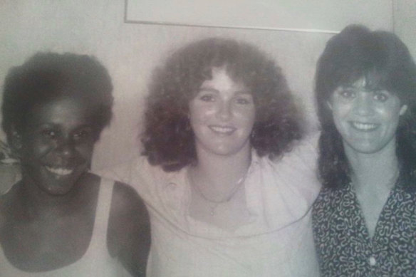 Gail Mabo with Goanna’s Roslyn Bygrave and Marcia Howard in an image from the Speaking Free magazine.