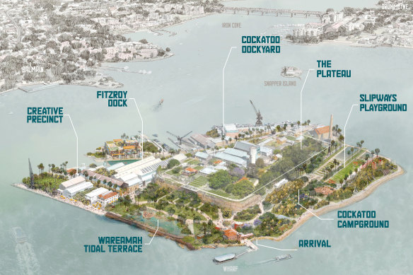 The draft concept plans, published for community feedback, include a series of “distinct but interconnected” areas.