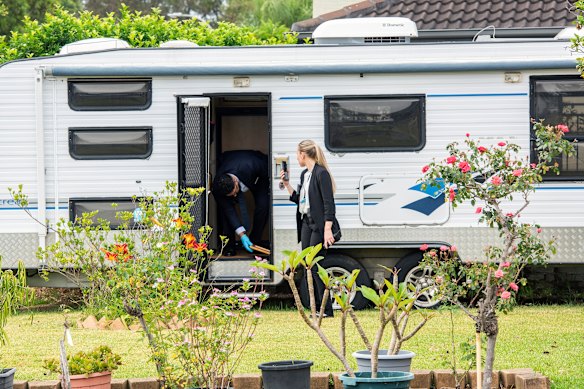 Another shot was fired into a caravan at Bossley Park shortly after the shooting at Fairfield.