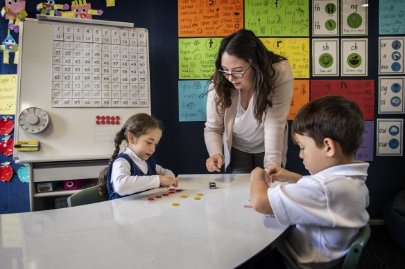 Students learning maths 